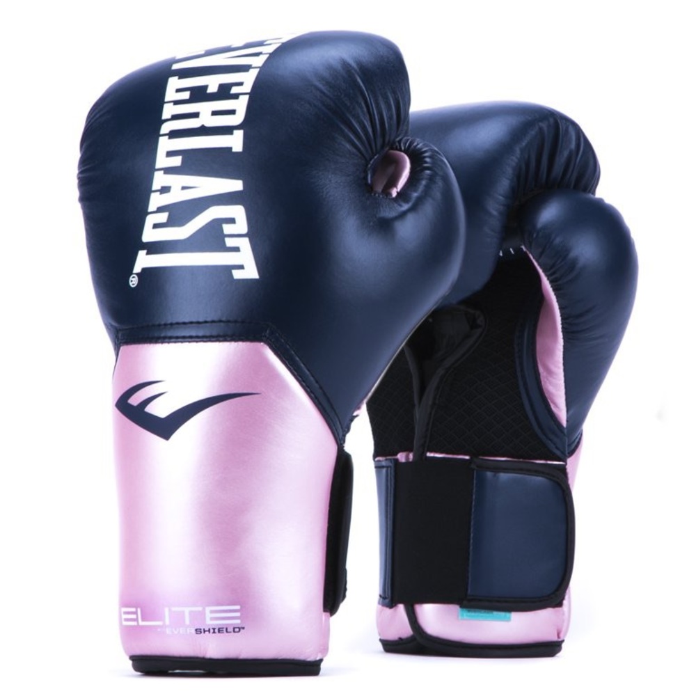 Everlast Elite Training Gloves Pink/Blue 12 Oz.